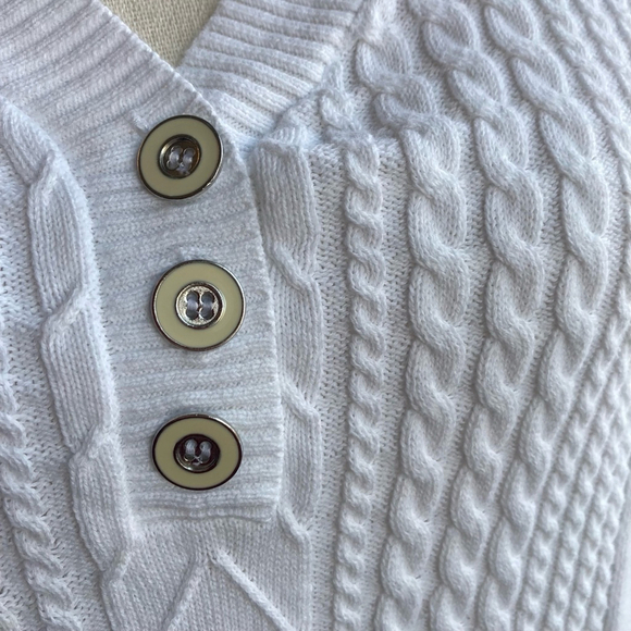 Allison Daley White Sweater Women's Large - Picture 3 of 6